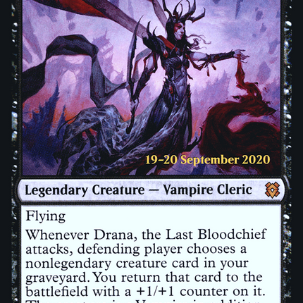 Drana, the Last Bloodchief [Zendikar Rising Promos] Prerelease Foil