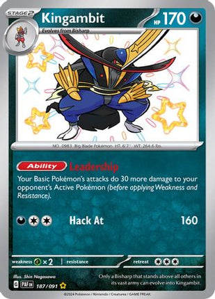 Kingambit - 187/null [SV: Paldean Fates] Holofoil