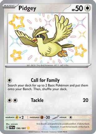 Pidgey - 196/null [SV: Paldean Fates] Holofoil