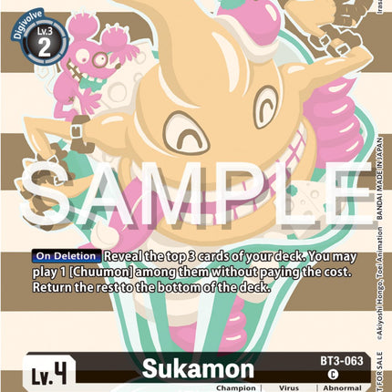 Sukamon [BT3-063] (Digimon Illustration Competition Pack 2023) [Release Special Booster Promos]
