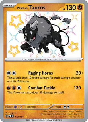 Paldean Tauros - 172/091 [SV: Paldean Fates] Holofoil