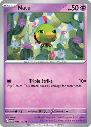 Natu - 025/091 [SV: Paldean Fates] Reverse Holofoil