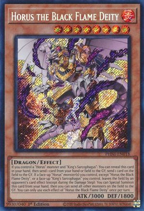 Horus the Black Flame Deity (Secret Rare) [PHNI-EN018] 1st Edition