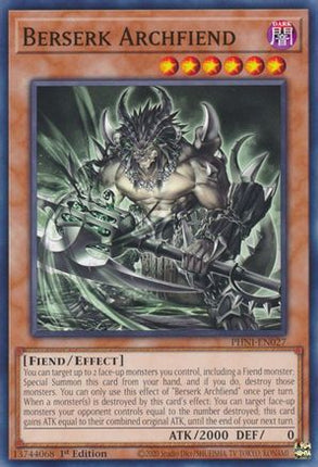 Berserk Archfiend (Common / Short Print) [PHNI-EN027] 1st Edition