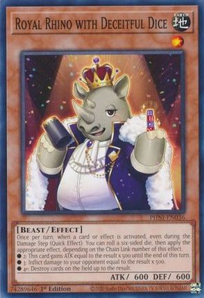 Royal Rhino with Deceitful Dice (Common / Short Print) [PHNI-EN036] 1st Edition