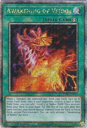 Awakening of Veidos (Quarter Century Secret Rare)  [PHNI-EN095] 1st Edition