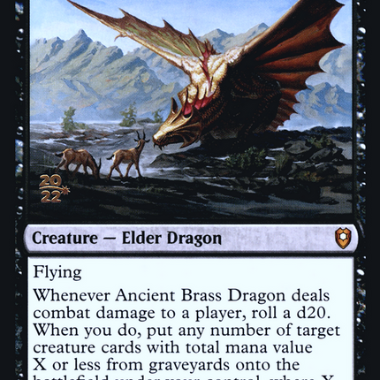 Ancient Brass Dragon [Battle for Baldur's Gate Promos] Prerelease Foil