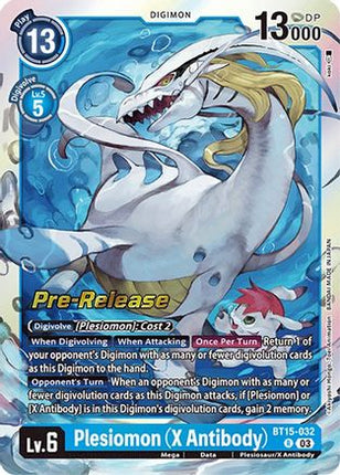 Plesiomon [BT15-032] (X Antibody) [Exceed Apocalypse Pre-Release Cards]