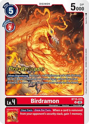 Birdramon [BT15-013] [Exceed Apocalypse Pre-Release Cards]
