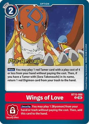 Wings of love [BT15-088] [Exceed Apocalypse Pre-Release Cards]