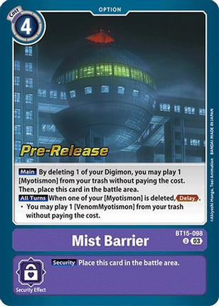 Mist Barrier [BT15-098] [Exceed Apocalypse Pre-Release Cards]