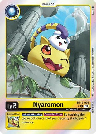 Nyaromon (Exceed Apocalypse Box Promotion Pack) [BT15-003] [Exceed Apocalypse] Foil