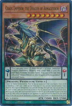 Chaos Emperor, the Dragon of Armageddon (Ultra Rare) [BLC1-EN026] 1st Edition