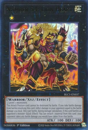 Number 54: Lion Heart (Ultra Rare) [BLC1-EN037] 1st Edition