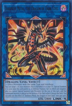 Darkness Metal, the Dragon of Dark Steel (Ultra Rare) [BLC1-EN044] 1st Edition