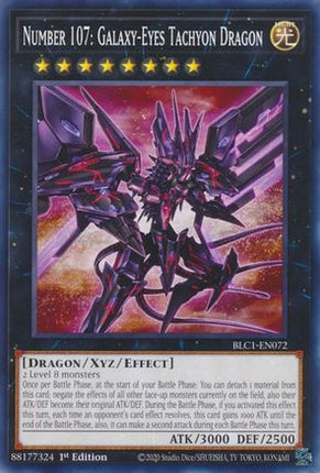 Number 107: Galaxy-Eyes Tachyon Dragon (Common / Short Print) [BLC1-EN072] 1st Edition