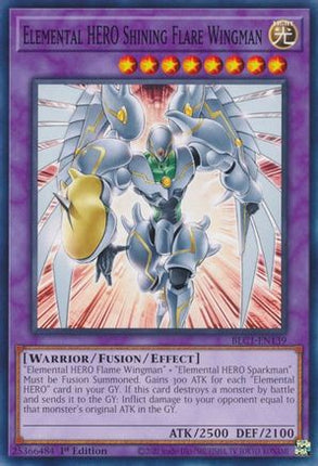 Elemental HERO Shining Flare Wingman (Common / Short Print) [BLC1-EN139] 1st Edition