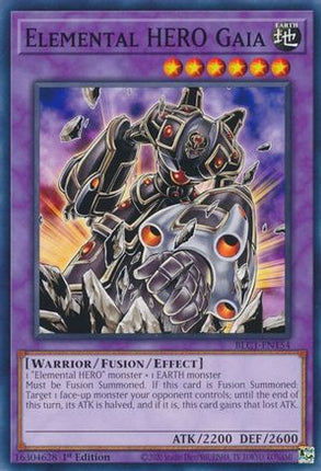 Elemental HERO Gaia (Common / Short Print) [BLC1-EN154] 1st Edition