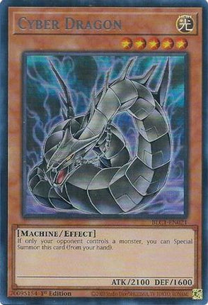 Cyber Dragon (Alternate Art) (Silver) (Ultra Rare) [BLC1-EN021] 1st Edition