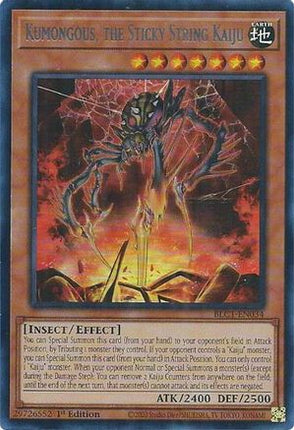 Kumongous, the Sticky String Kaiju (Silver) (Ultra Rare) [BLC1-EN034] 1st Edition