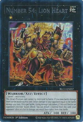 Number 54: Lion Heart (Silver) (Ultra Rare) [BLC1-EN037] 1st Edition