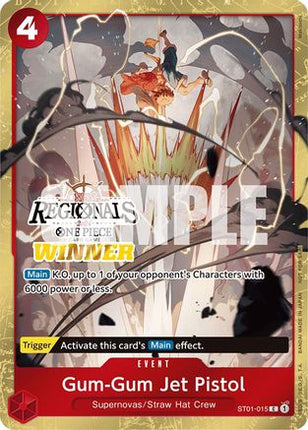 Gum-Gum Jet Pistol (Online Regional 2024) [Winner] (ST01-015) - One Piece Promotion Cards Foil