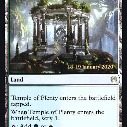 Temple of Plenty [Theros Beyond Death Promos] Prerelease Foil