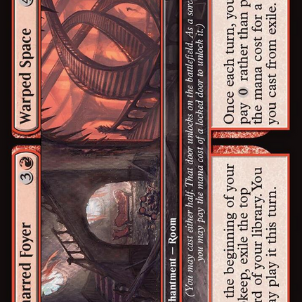 Charred Foyer // Warped Space [Duskmourn: House of Horror Promos] Foil