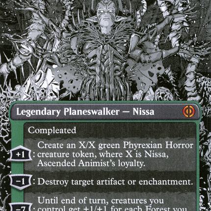 Nissa, Ascended Animist (Showcase) (Borderless) [Phyrexia: All Will Be One]