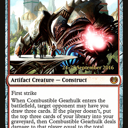 Combustible Gearhulk [Kaladesh Promos] Prerelease Foil
