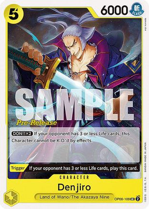 Denjiro (OP06-109) - Wings of the Captain Pre-Release Cards