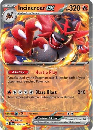 Incineroar ex - 034/162 [SV05: Temporal Forces] Holofoil