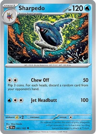 Sharpedo - 43/null [SV05: Temporal Forces] Reverse Holofoil