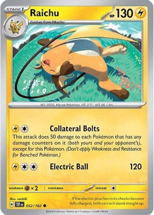 Raichu - 52/null [SV05: Temporal Forces]