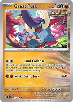 Great Tusk - 097/162 [SV05: Temporal Forces] Reverse Holofoil