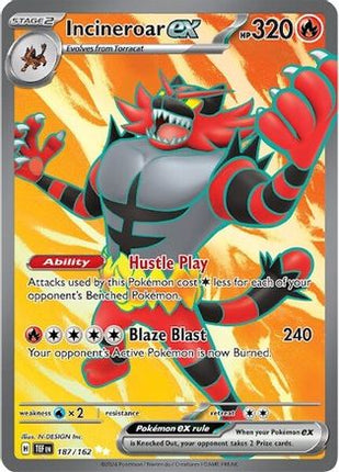 Incineroar ex - 187/162 [SV05: Temporal Forces] Holofoil