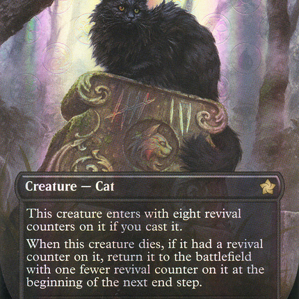 Nine-Lives Familiar (Borderless) [Foundations] Mana Foil