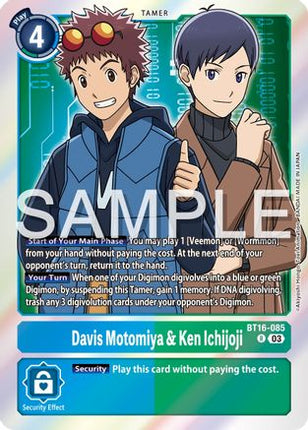 Davis Motomiya & Ken Ichijoji [BT16-085] [Beginning Observer] Foil