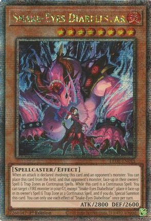 Snake-Eyes Diabellstar  [LEDE-EN011] Quarter Century Secret Rare 1st Edition