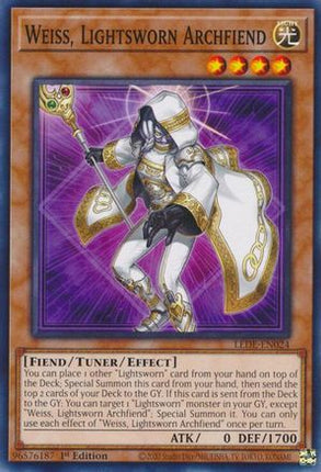 Weiss, Lightsworn Archfiend (Common / Short Print) [LEDE-EN024] 1st Edition