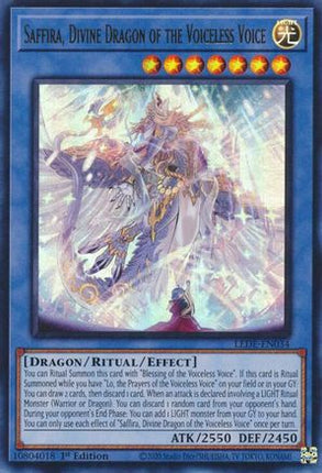 Saffira, Divine Dragon of the Voiceless Voice (Ultra Rare) [LEDE-EN034] 1st Edition