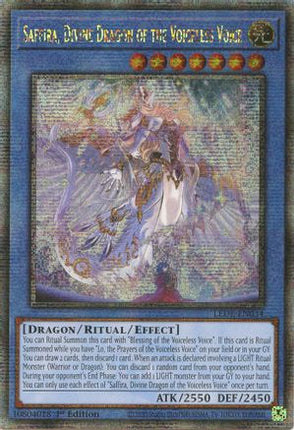 Saffira, Divine Dragon of the Voiceless Voice  [LEDE-EN034] Quarter Century Secret Rare 1st Edition