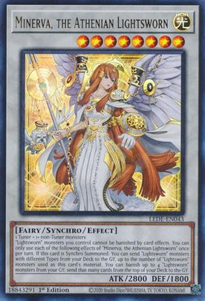 Minerva, the Athenian Lightsworn (Ultra Rare) [LEDE-EN043] 1st Edition