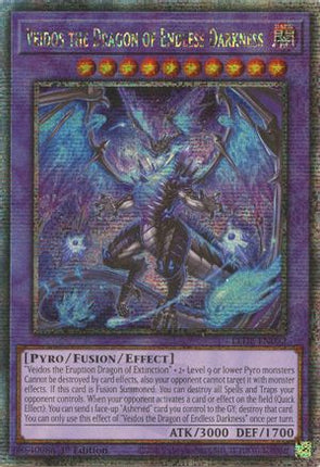 Veidos the Dragon of Endless Darkness (Quarter Century Secret Rare)  [LEDE-EN092] 1st Edition