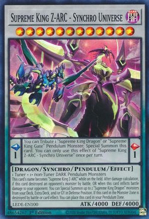 Supreme King Z-ARC - Synchro Universe[LEDE-EN100] (Super Rare) 1st Edition