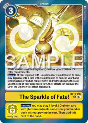 The Sparkle of Fate! [BT16-093] [Beginning Observer] Foil