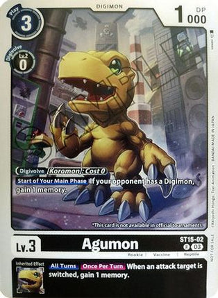 Agumon (Demo Deck Exclusive) [ST15-02] [Digimon Demo Deck Exclusive Cards]