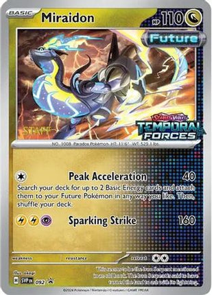 Miraidon - 092 (Prerelease) [Staff] - 92/null [SV: Scarlet & Violet Promo Cards] Holofoil
