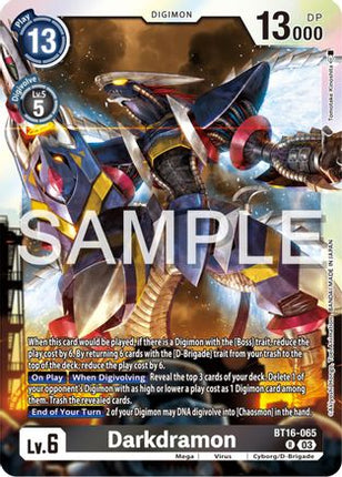 Darkdramon [BT16-065] [Beginning Observer] Foil