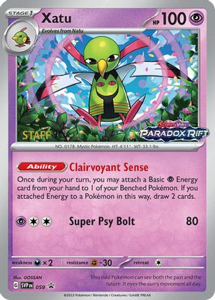 Xatu - 059 (Prerelease) [Staff] - 59/null [SV: Scarlet & Violet Promo Cards] Holofoil
